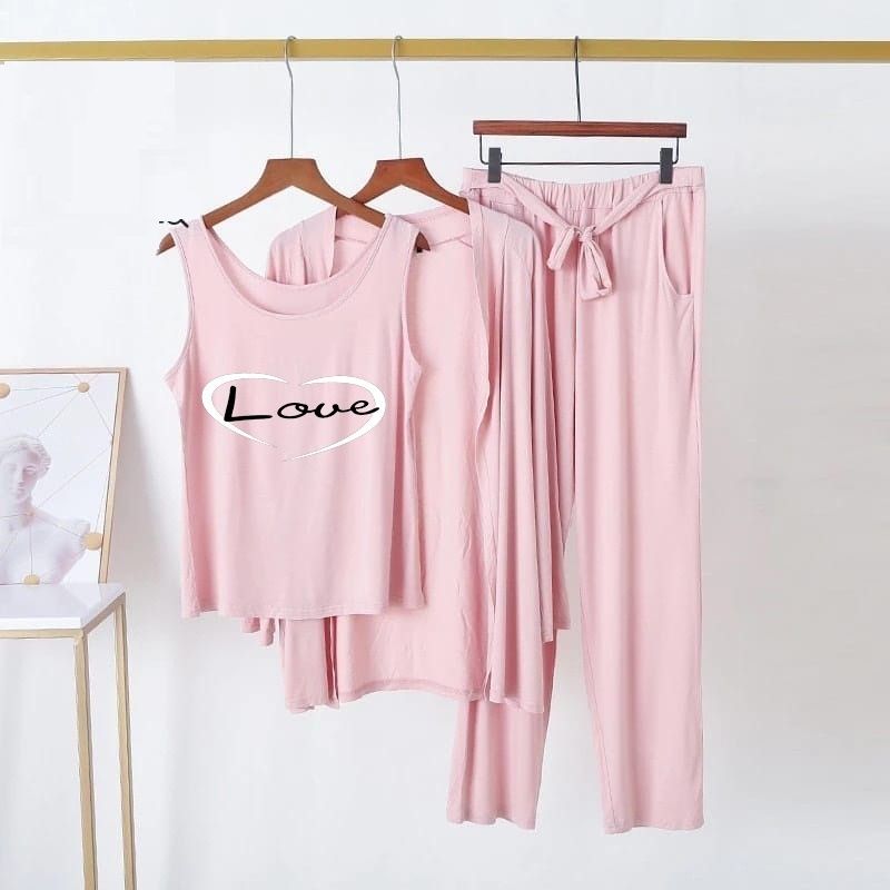 Pack 3 Love Printed Night Suit For Her